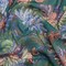 1 Yard Forest Green Red and Blue Floral Crinkled Cotton Gauzy Fabric